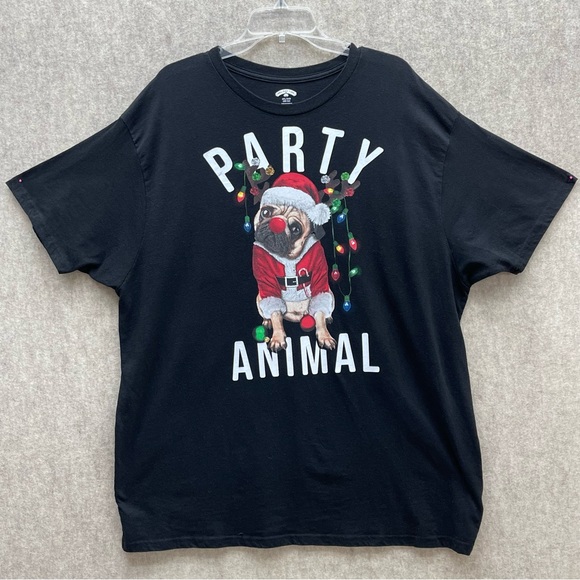 Men's or Women's Pug 'Party Animal' Holiday Shirt 2XL - Picture 1 of 7